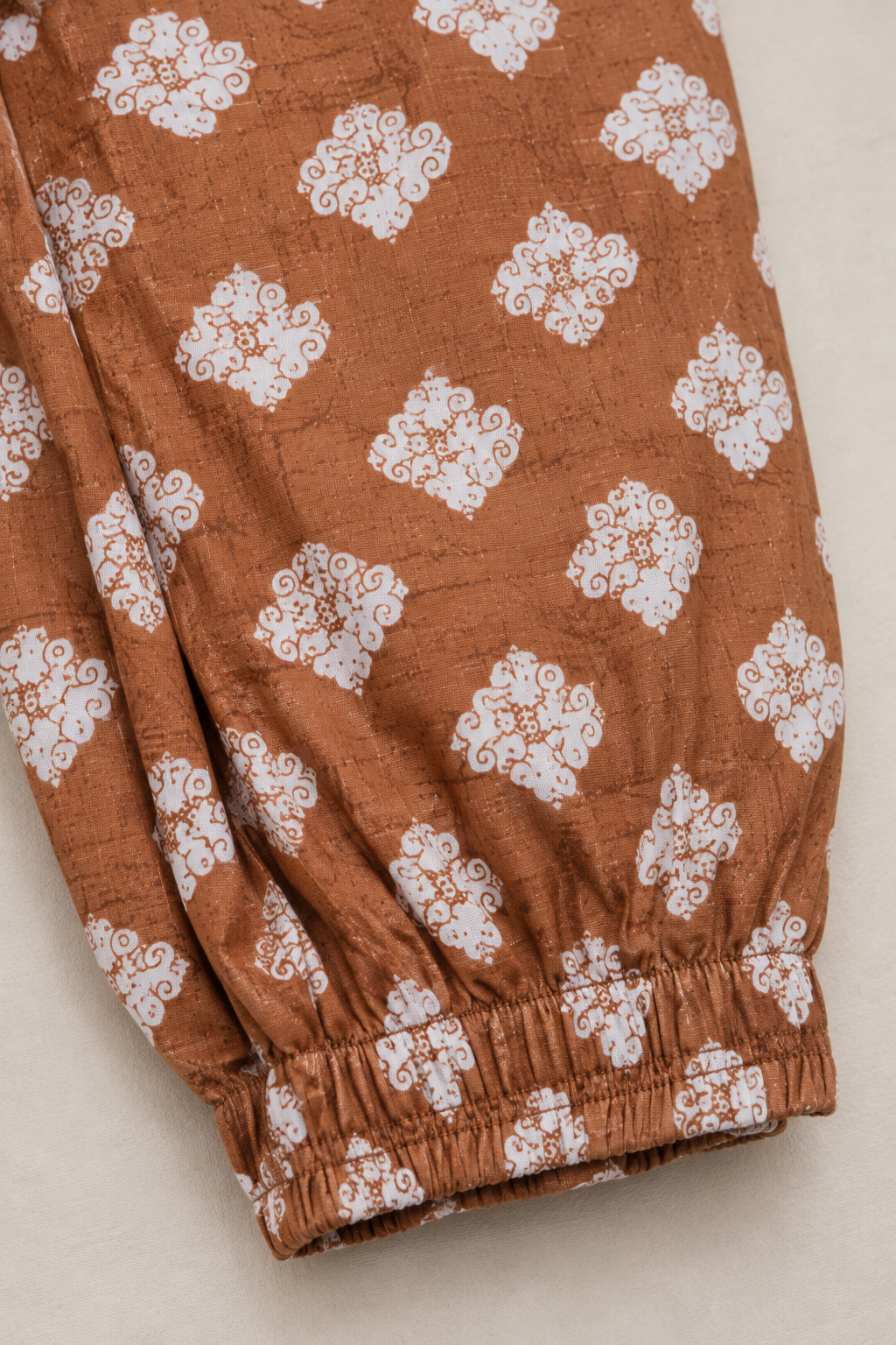 Block Print Elasticated Cuff Pant Detail