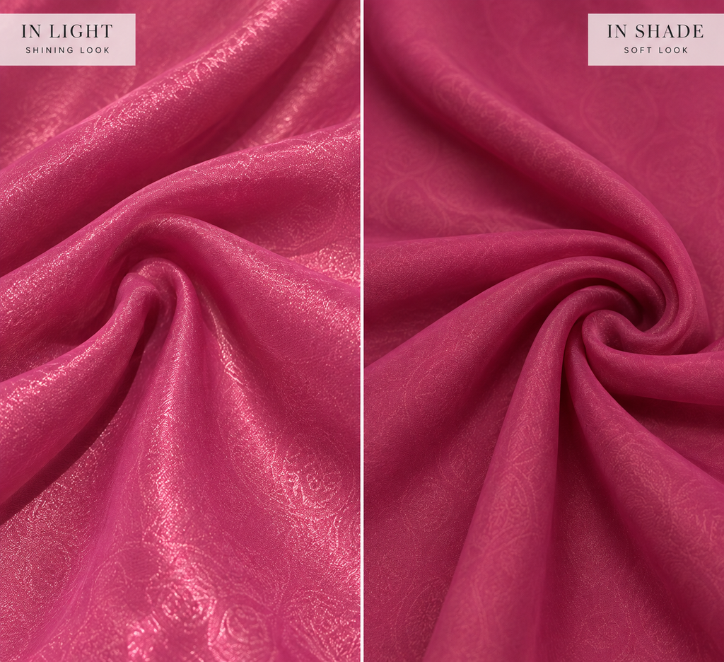 Pink embroidered sharara set front view with dupatta