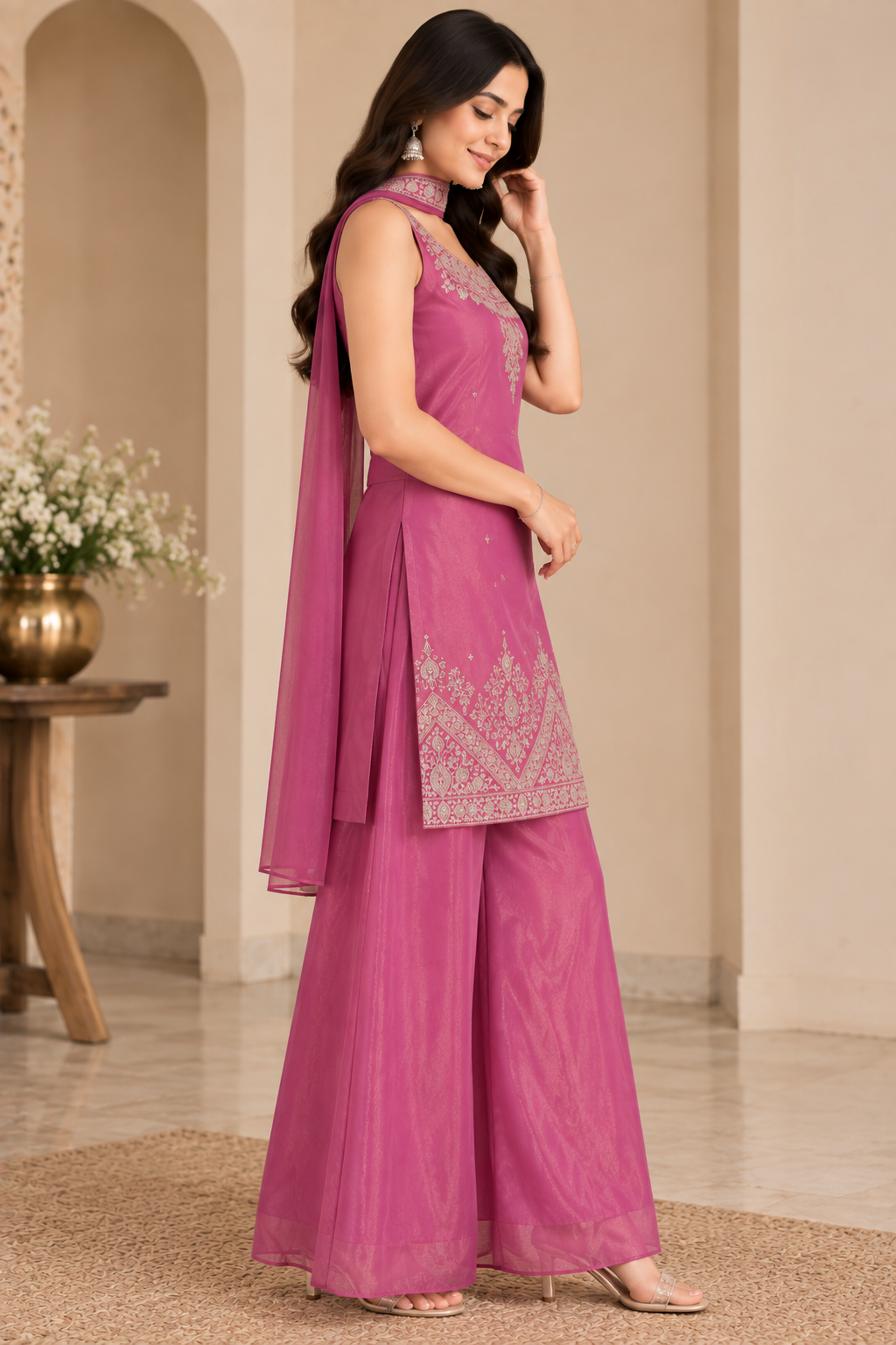 Fabric texture in light and shade - organza silk