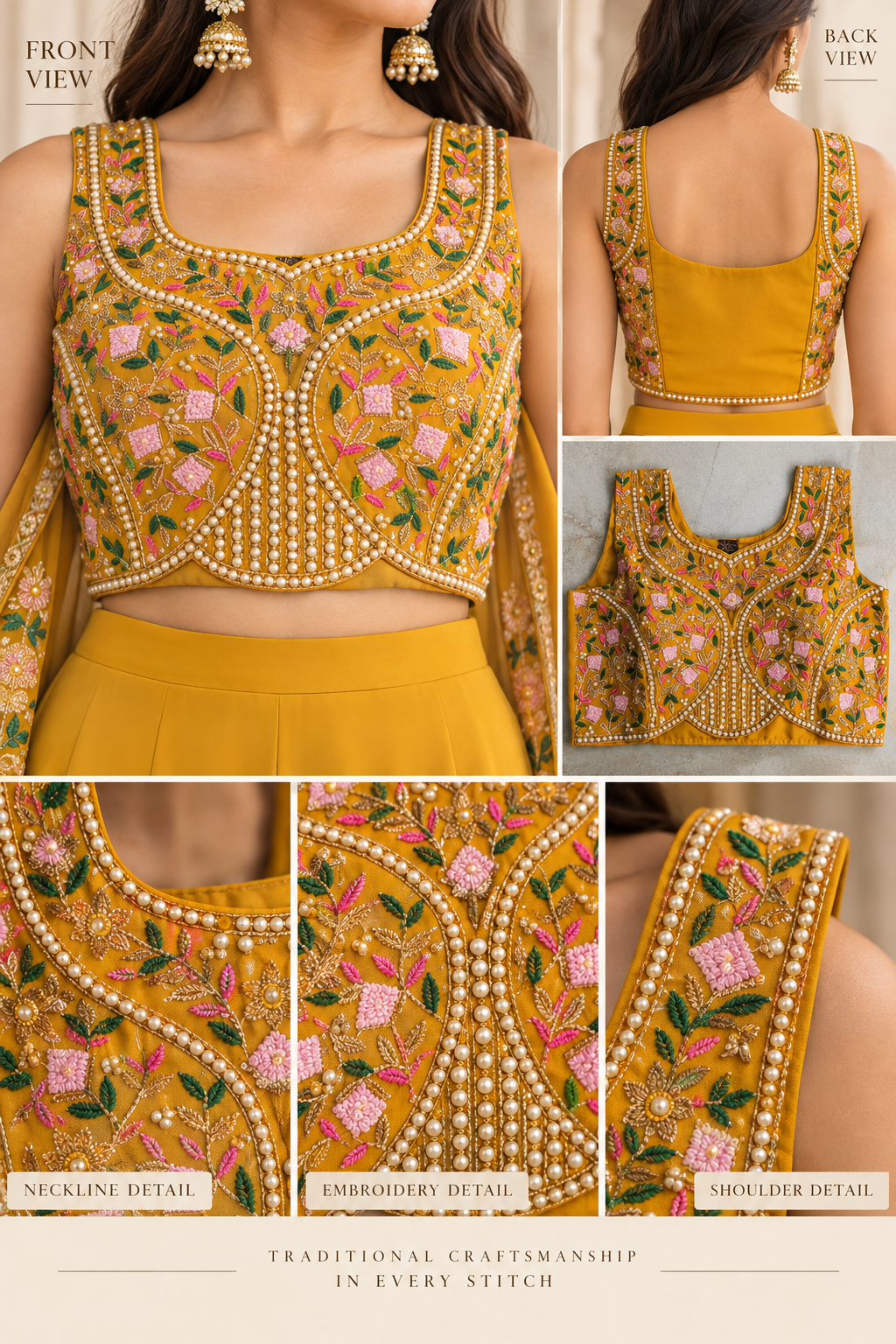 Fabric Details - Top Georgette, Palazzo & Dupatta