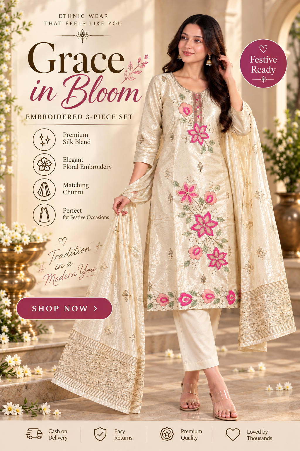 Graceful Bloom - Hero banner front view