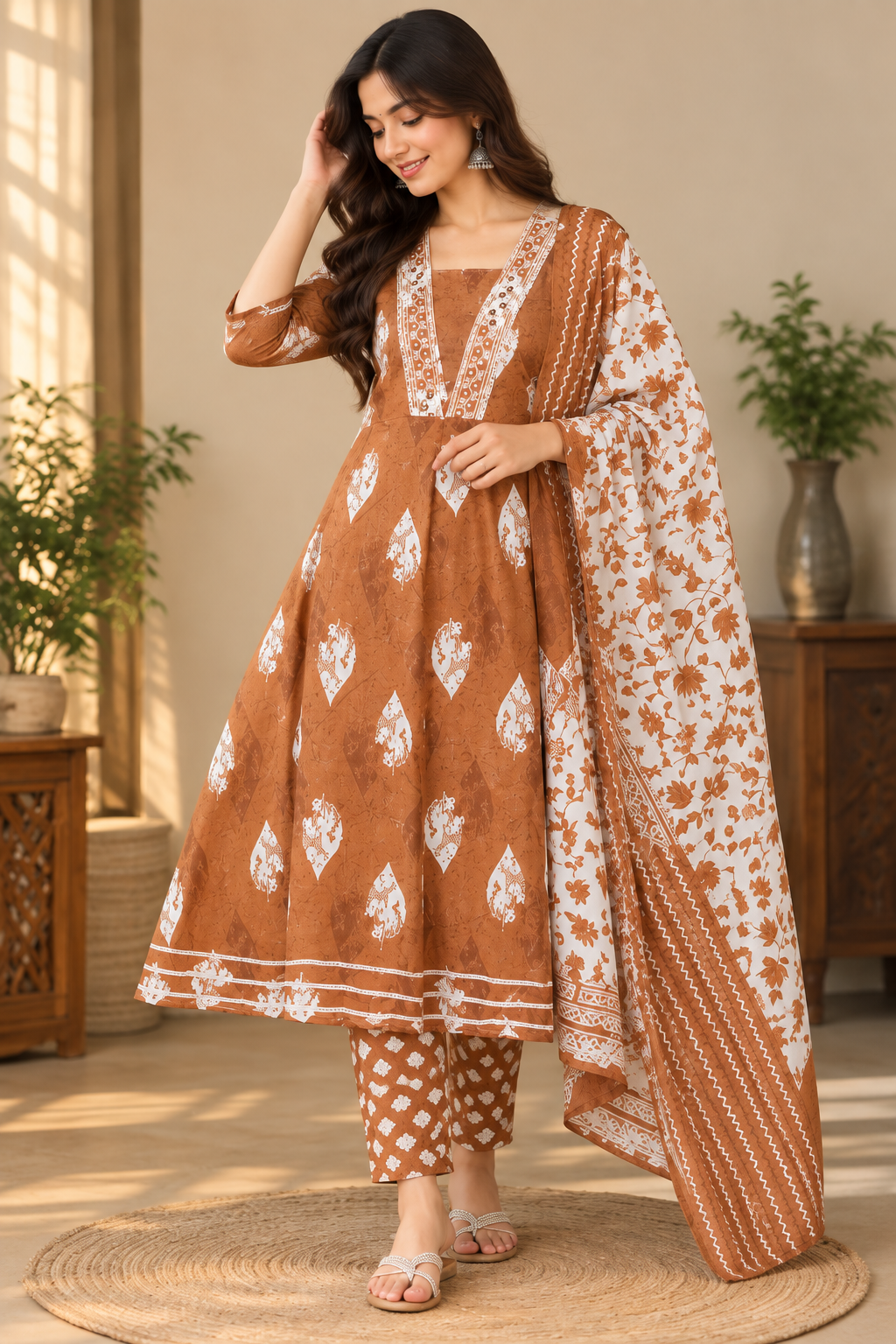 Caramel Kurta Set - Back View