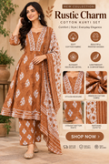 Rustic Charm Cotton Kurti Set