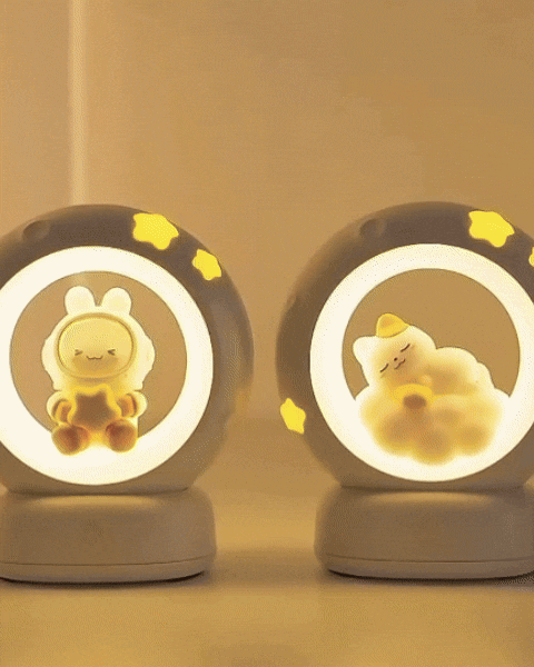 Sleeping Cat LED Night Light Lamp with Touch Control